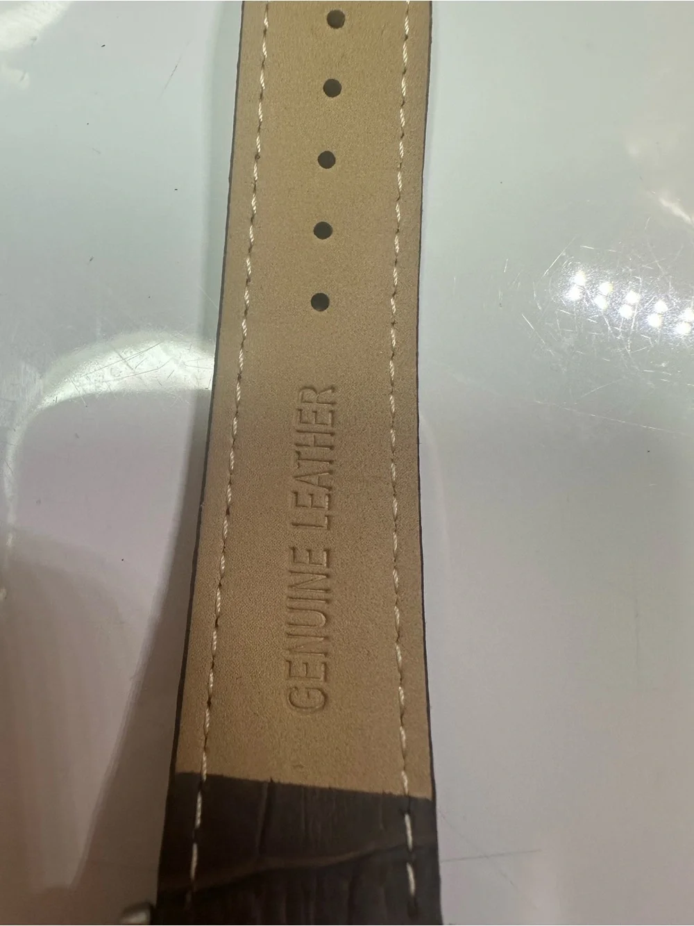 Armitron Blue Dial Watch with Brown Leather Strap